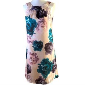 H&m pink floral dress. Sleeveless. Pull over style. Gathered neckline.